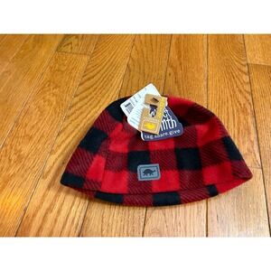 Turtle Fur Kids Playful Print Fleece Beanie Lumberjack Red Black Buffalo Check‎